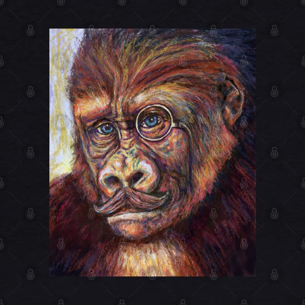 Sophisticated Gorilla - Surreal Popart Painting by Kraken Sky X TEEPUBLIC